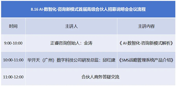 AI·數(shù)智化·咨詢新模式首屆高級(jí)合伙人招募說(shuō)明會(huì)震撼來(lái)襲！
