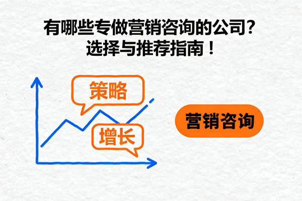 有哪些專做營銷咨詢的公司？選擇與推薦指南！